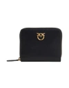 Pinko Logo Plaque Zip-around Wallet In Black