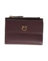 Pinko Woman Wallet Chocolate Brown Size - Calfskin
