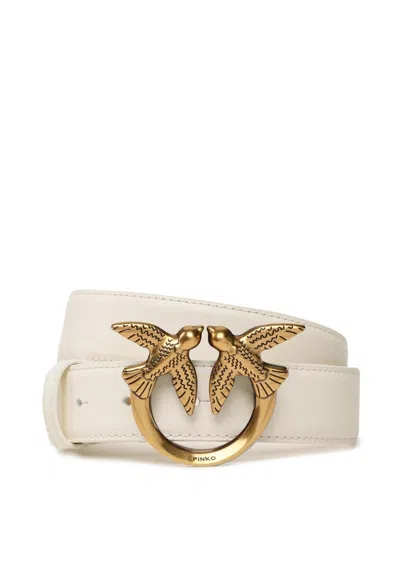 Pinko Women's Belt  100125a0f1-z14q White In Bianco Chiari E Naturali