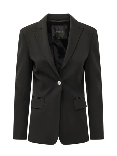 Pinko Black Notched Lapel Blazer