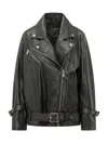 Pinko Black Solid Notched Lapel Jacket In Black