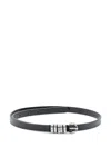 Pinko Black Solid Ring Embellished Belt In Black