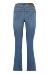 Pinko Boom Stretch Denim Bootcut Jeans In Denim