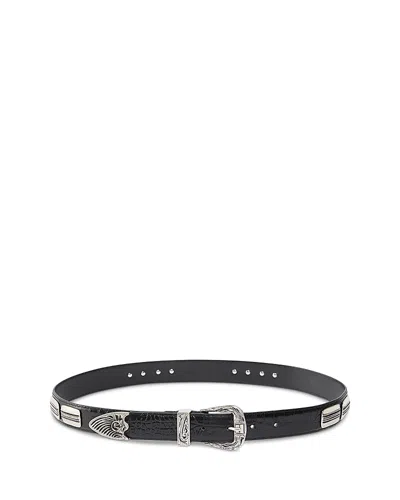 Pinko Women's Cintura Tex Leather Belt In Pink
