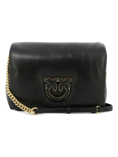 Pinko Classic Love Bag Click Puff In Limo Black Block Colour