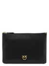 Pinko Love Chain-strap Clutch Bag In Black