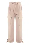 Pinko Wide-leg Cargo Trousers In Pink