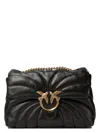 Pinko Mini Quilted Butterfly Love Bag Crossbody In Nappa Leather In Black