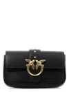 Pinko Love One Pocket Leather Crossbody Bag In Black