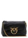Pinko Love Baby Puff Leather Crossbody Bag In Black