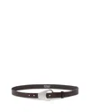 Pinko Brown Geometric Buckle Belt