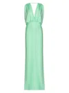 Pinko Women's Dolcetto Satin Dress In Green