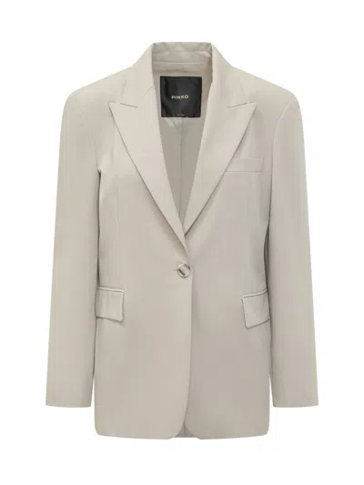 Pinko Grey Notched Lapel Blazer
