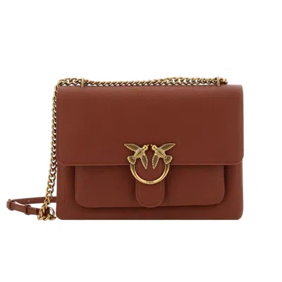 Pinko Women Handbags  - Love Soft Big Leather Banged - Brown