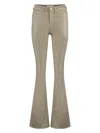 Pinko Women's High-rise Flared Jeans In Beige