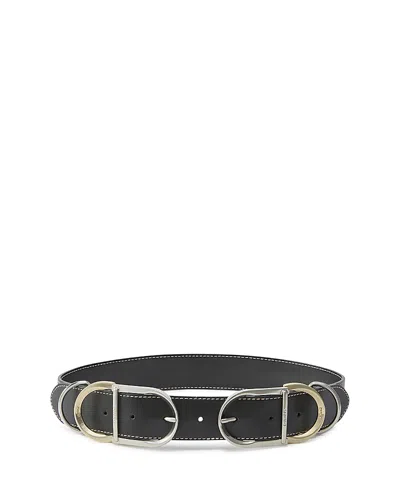 Pinko Women's Hippolita Bustino Vitello Belt In Black/gold Nickel