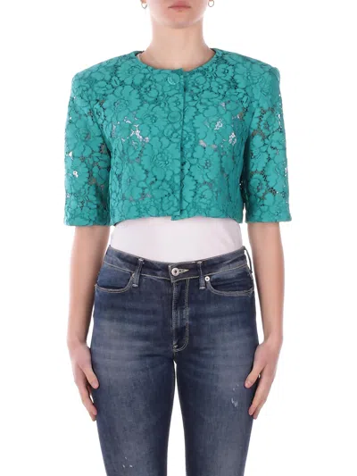 Pinko Women's Jacket 106552a330 V76 Platano Spencer Lace Green