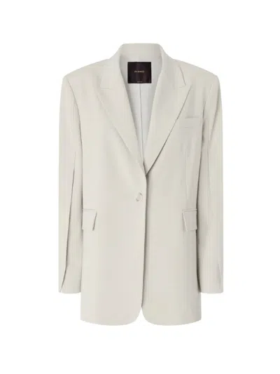 Pinko Women's Jackets  - Grace Jacket Fluid - Grey In White
