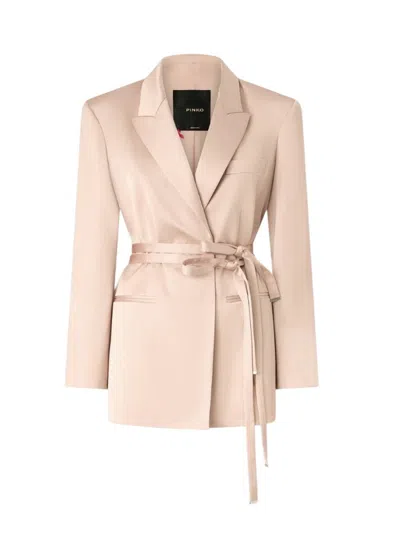 Pinko Women's Jackets  - Rape Satin Jacket - Pink In Neutral