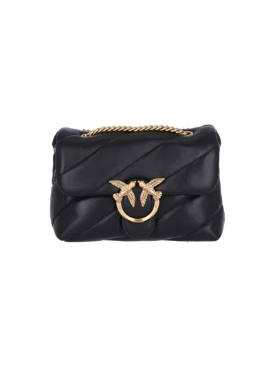 Pinko Women's Leather Shoulder Bag With Cotton Lining In Black