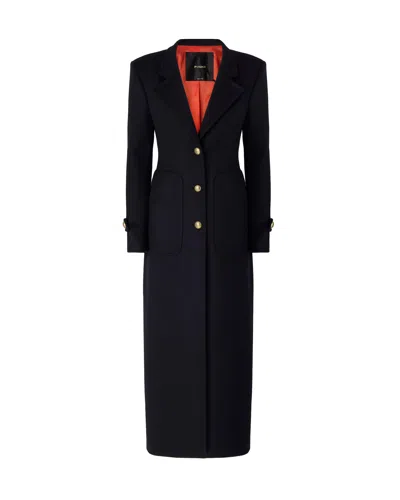 Pinko Women's Long Tailored Coat In Black