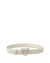 Pinko Belt With Colored Buckle 3cm In White