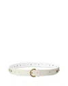 Pinko Star-studded Leather Belt In White