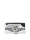 Pinko Women's "love One" Crossbody Wallet In Silver