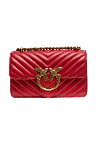 Pinko Women's Love One Mini Shoulder Bag In Red