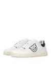 Pinko Chaussures De Tennis En Cuir Avec Logo Noir Et Blanc In Multi