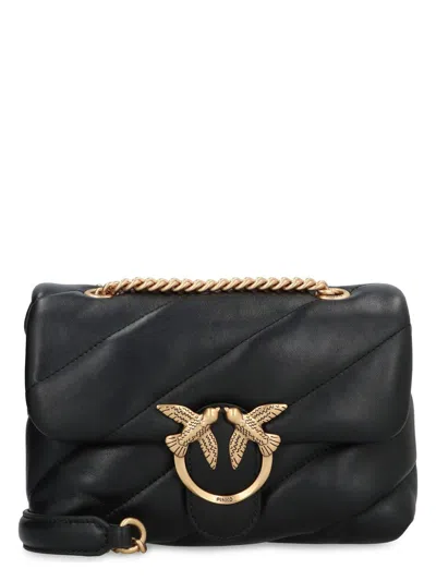 PINKO WOMEN'S MINI QUILTED BAG WITH GOLDEN CHAIN LOVE PUFF