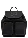 Pinko Leather Backpack In Black