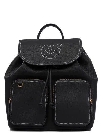 Pinko Women's Multi-pocket Backpack In Black