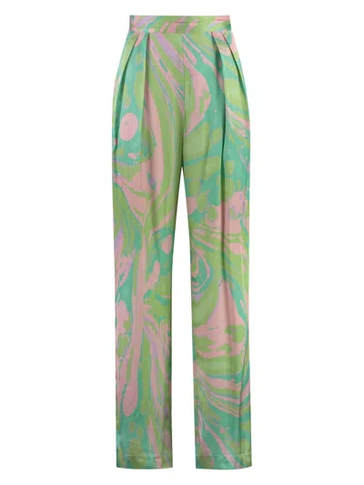 PINKO WOMEN'S PENATI HIGH-WAIST WIDE-LEG TROUSERS | SIZE 40 | 103123A1NQ COLOR SN2