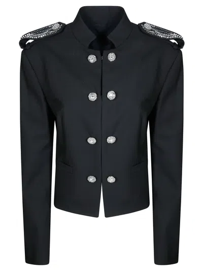 Pinko Women's -style Mini Technical Bistretch Jacket In Nero