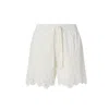 Pinko Short Macramé Ajouré In White