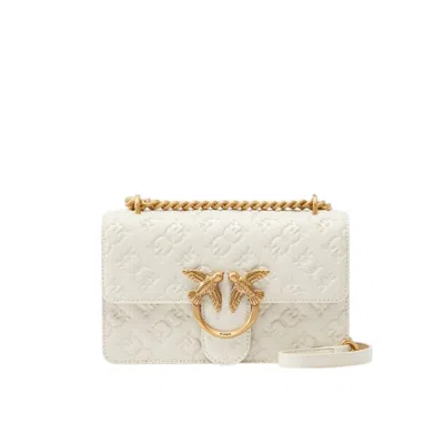 Pinko Women Shoulder Bags  - Love One Mini Dc Silk Calf - White