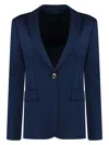 Pinko New Signum Single-breasted One Button Jacket In Blue