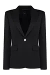 Pinko New Signum Single-breasted One Button Jacket In Black