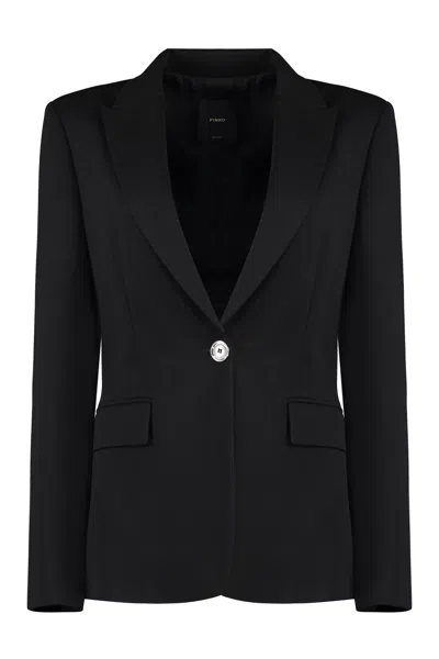 PINKO WOMEN'S SIGNUM SINGLE-BREASTED VISCOSE BLAZER