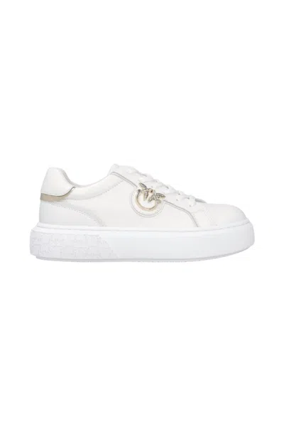 Pinko Women's Sneakers  Ss0003p014zia White/platinum In Multi