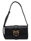 Pinko Soft Mini Love Bag Leather Shoulder Bag In Black