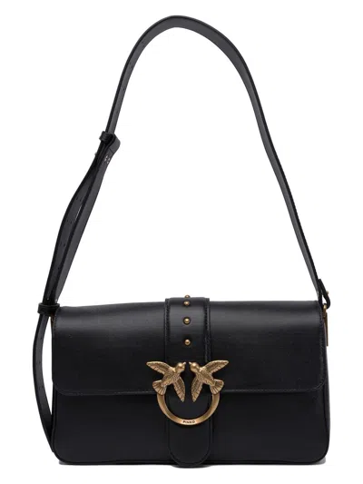 PINKO WOMEN'S SOFT LEATHER SHOULDER BAG LOVE BAG