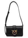 Pinko Soft Mini Love Bag Leather Shoulder Bag In Black