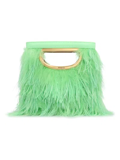 Pinko Women's Square Mini Pochette In Green