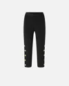 Pinko Button-embellished Trousers In Black