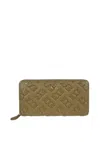 Pinko Ryder Zip Around Vitello Seta In Green