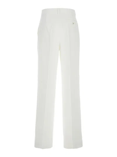 Pinko 'wonderwall' White Pants With Belt Loops