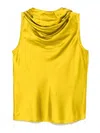 Pinko Yellow Silk Travelli Top In Yellow