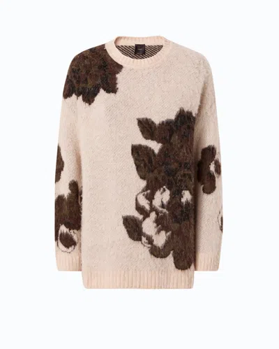 Pinko - Wool- And Alpaca-blend Sweater With Floral Motif - Xs In Black